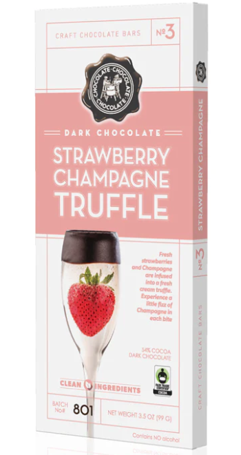 Strawberry Champagne Truffle Bar