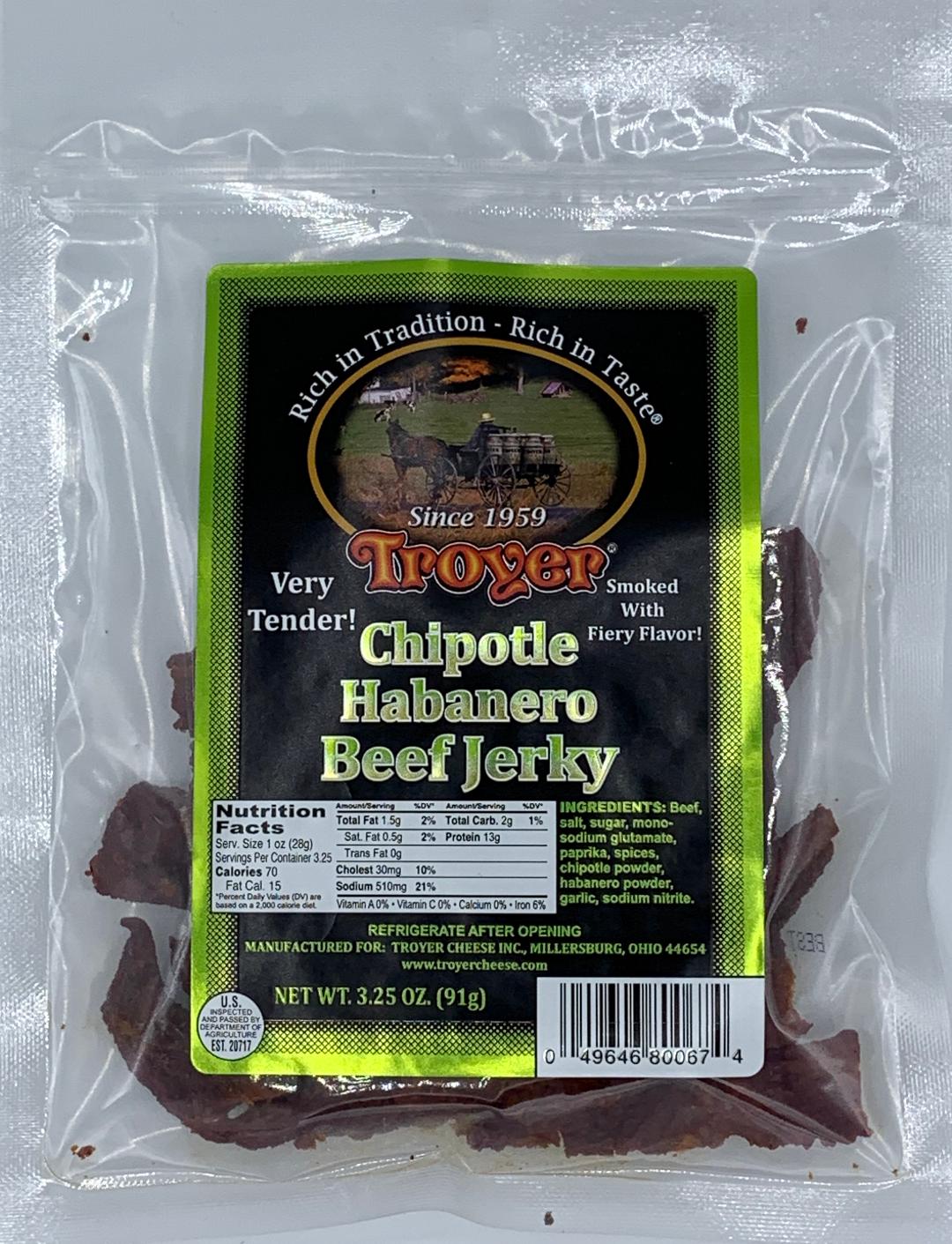 Troyer Chipotle Habanero Beef Jerky