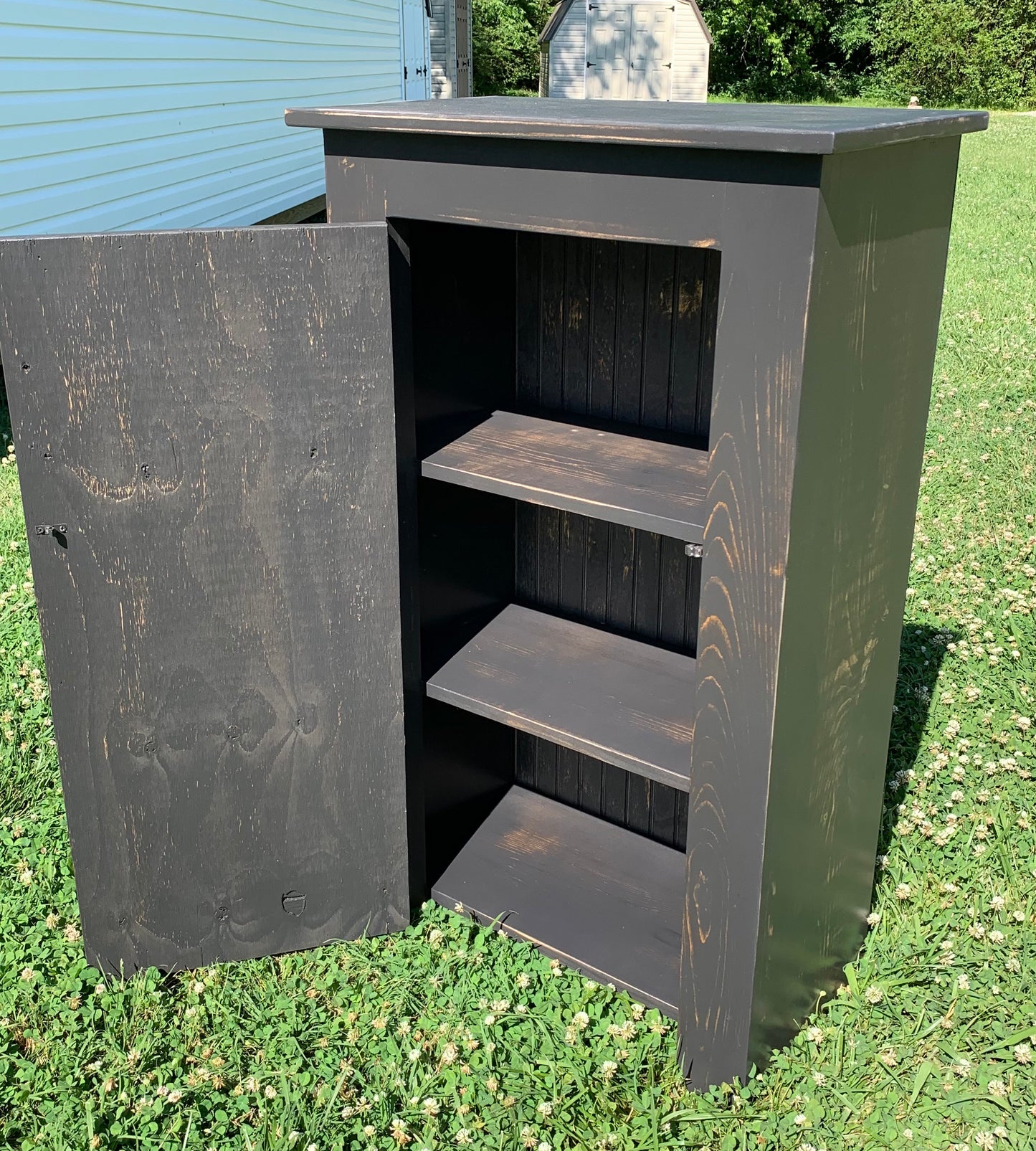 Bead Board Chimney with Black Vintage Finish