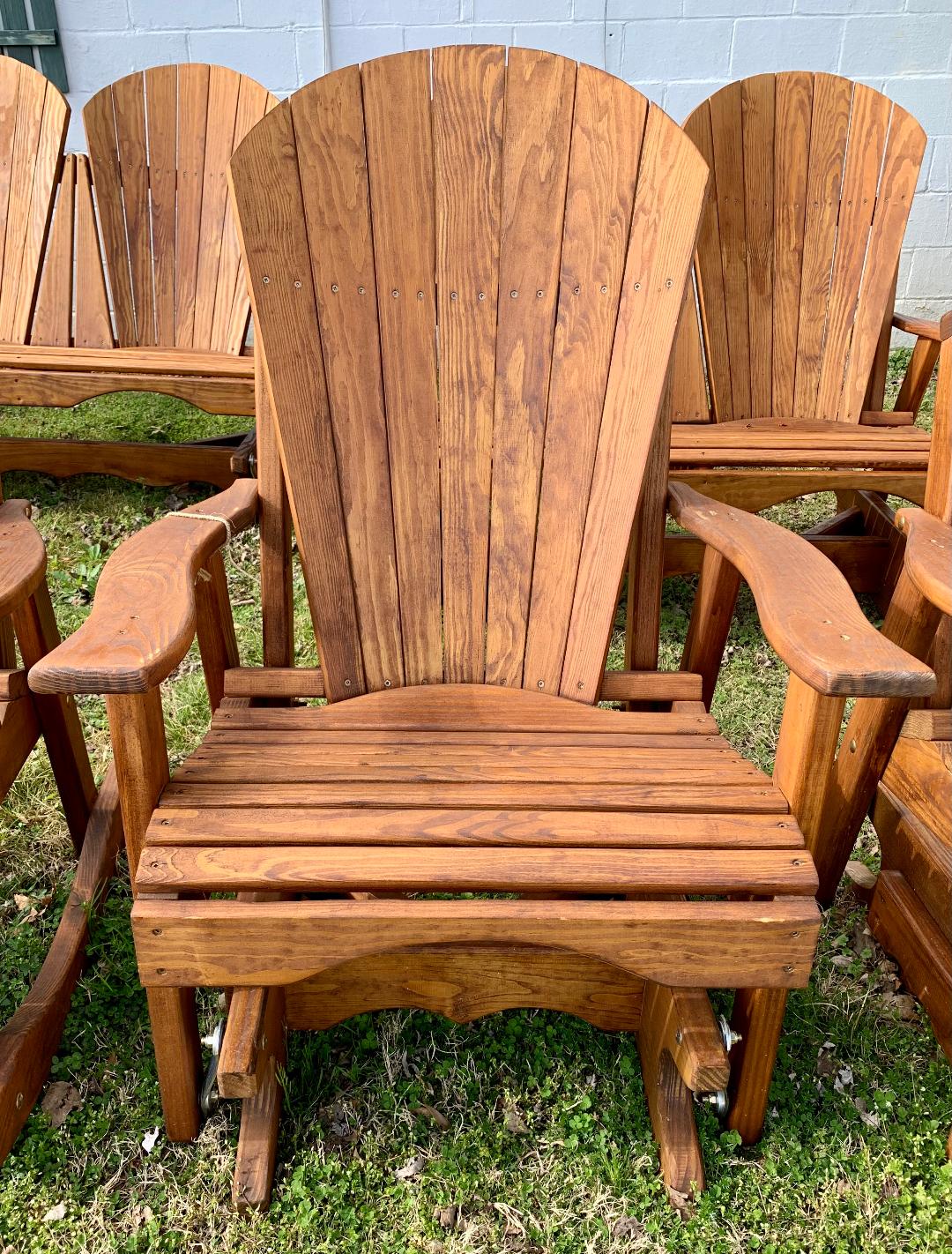 Pine Adirondack Single Glider