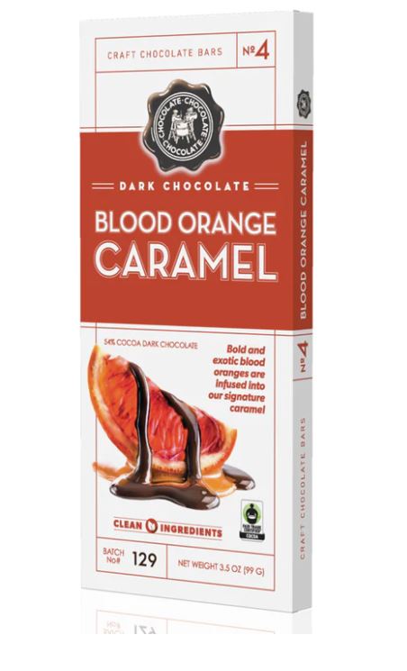 Blood Orange Caramel Dark Chocolate Bar