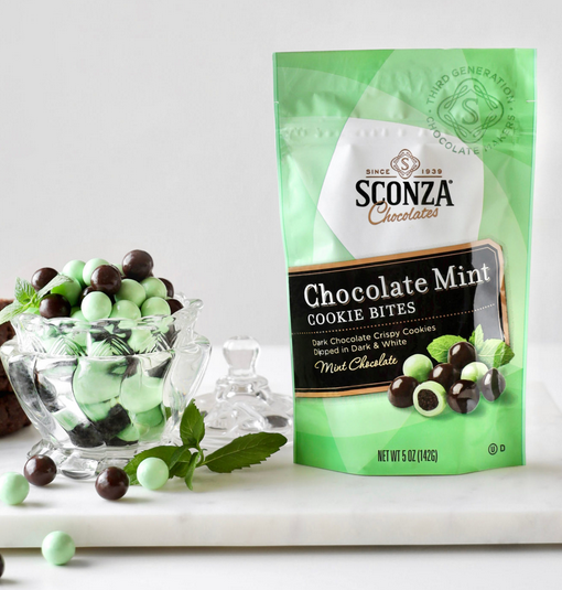 Chocolate Mint Cookie Bites - Sconza