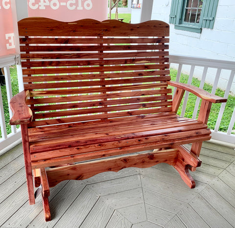 Cedar 4' Highback Glider