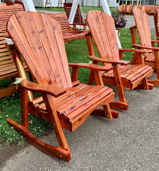 Cedar Adirondack Rocking Chair
