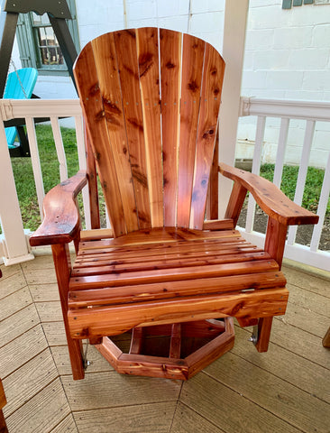 Cedar Swivel Glider